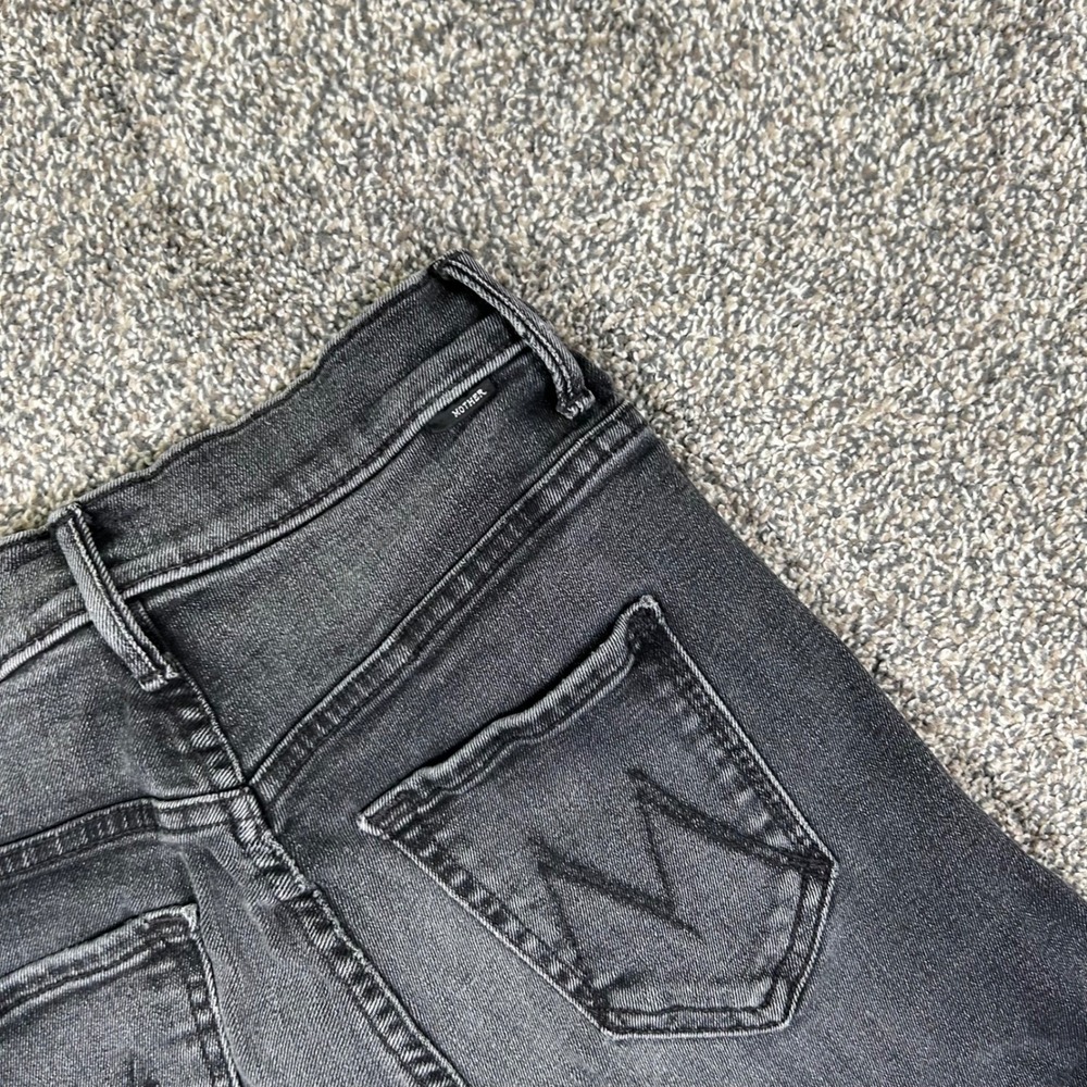 Mother The Swooner Ankle Jeans‎ Cat Got Your Tongue Faded Black Skinny Womens 25 - Picture 4 of 15
